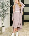 Glam Dress and Cardigan Set in Wine
