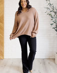 Good Things Are Coming V-Neck Top in Coffee