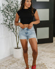 Halfway to Heaven Cropped Top in Black