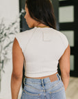 Halfway to Heaven Cropped Top in Sand Beige