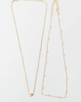 Heart of Gold Pendant Necklace Layered Set in Gold