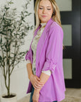 I'm Really That Gal Open Front Blazer in Orchid Glow