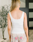 It's the Simple Things Scoop Neck Tank in White