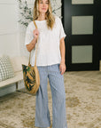 Just Like That Relaxed Heather Tee in Ivory