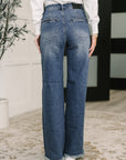 Karla High Waist Column Straight Button-Fly & Back Welt Pkts