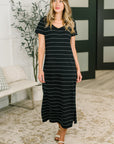 Keep em' Talkin Scoop Neck Midi Dress