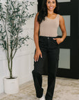 Keira High Waist Cargo Wide in Black
