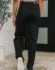 Keira High Waist Cargo Wide in Black