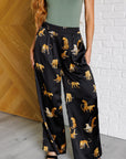 Legendary in Leopard Satin Wide Leg Pants
