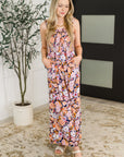 Live Your Best Life Floral Jumpsuit in Retro Floral