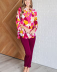 Magic Ankle Crop Skinny Pants in Wine