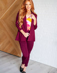 Magic Ankle Crop Skinny Pants in Wine