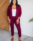Magic Ankle Crop Skinny Pants in Wine
