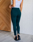 Magic Ankle Crop Skinny Pants in Hunter Green