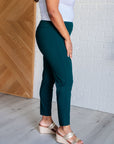 Magic Ankle Crop Skinny Pants in Hunter Green