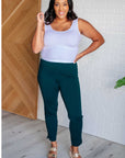 Magic Ankle Crop Skinny Pants in Hunter Green