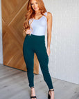 Magic Ankle Crop Skinny Pants in Hunter Green