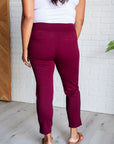 Magic Ankle Crop Skinny Pants in Wine