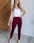 Magic Skinny 28" Pants in Wine