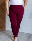 Magic Skinny 28" Pants in Wine