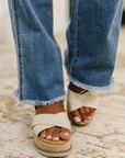 Maureen High Rise Distressed Bootcut Jeans