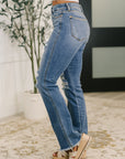 Maureen High Rise Distressed Bootcut Jeans