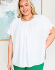 Mild Moments Pleat Detail Top
