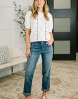 Need a Little Love Cable Knit Puff Sleeve Top