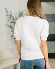Need a Little Love Cable Knit Puff Sleeve Top