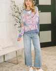 New Opportunities Drop Shoulder Floral Pullover
