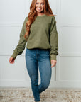 No Plain Jane Oversized Sweatshirt in Green