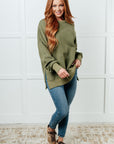 No Plain Jane Oversized Sweatshirt in Green