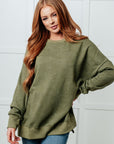 No Plain Jane Oversized Sweatshirt in Green
