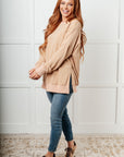 No Plain Jane Oversized Sweatshirt in Khaki