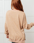 No Plain Jane Oversized Sweatshirt in Khaki