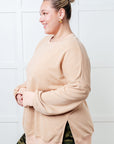 No Plain Jane Oversized Sweatshirt in Khaki