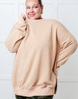 No Plain Jane Oversized Sweatshirt in Khaki