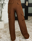 Off Duty Straight Leg Cargo Pants in Brown