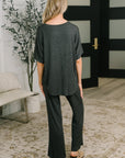 Ol' Reliable Top and Bottom Lounge Set in Charcoal