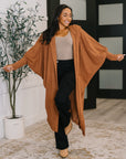 Pamper Travel Hooded Cardigan in Chestnut