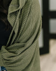 Pamper Travel Hooded Cardigan in Olive
