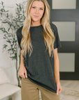Rest Assured Basic Relaxed Tee in Charcoal