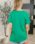 Rest Assured Basic Relaxed Tee in Kelly Green