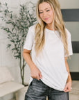 Rest Assured Basic Relaxed Tee in White