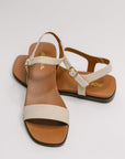 Riddle Ankle Strap Sandal in Beige