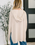 Running Late Hooded Long Sleeve in Beige