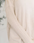 Running Late Hooded Long Sleeve in Beige