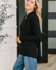 Running Late Hooded Long Sleeve in Black
