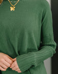 Running Late Hooded Long Sleeve in Dark Green