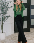 Running Late Hooded Long Sleeve in Dark Green